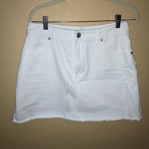 Cotton On White Mini Jean Skirt